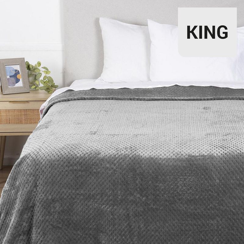FABRICS - Frazada PopCorn King Gris