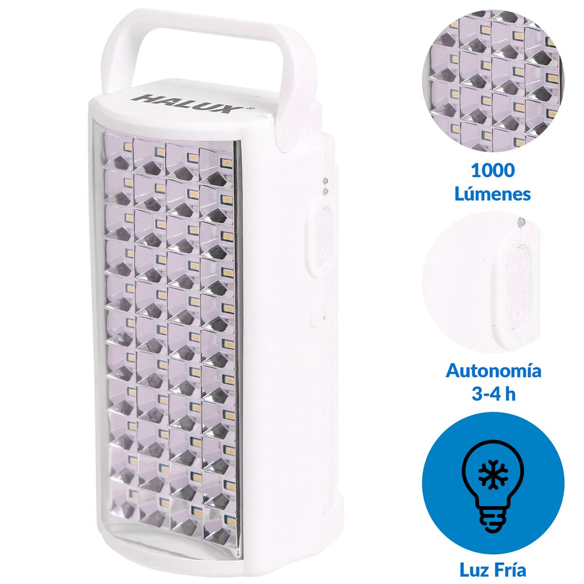HALUX - Lámpara Emergencia 44Led 1550Lm