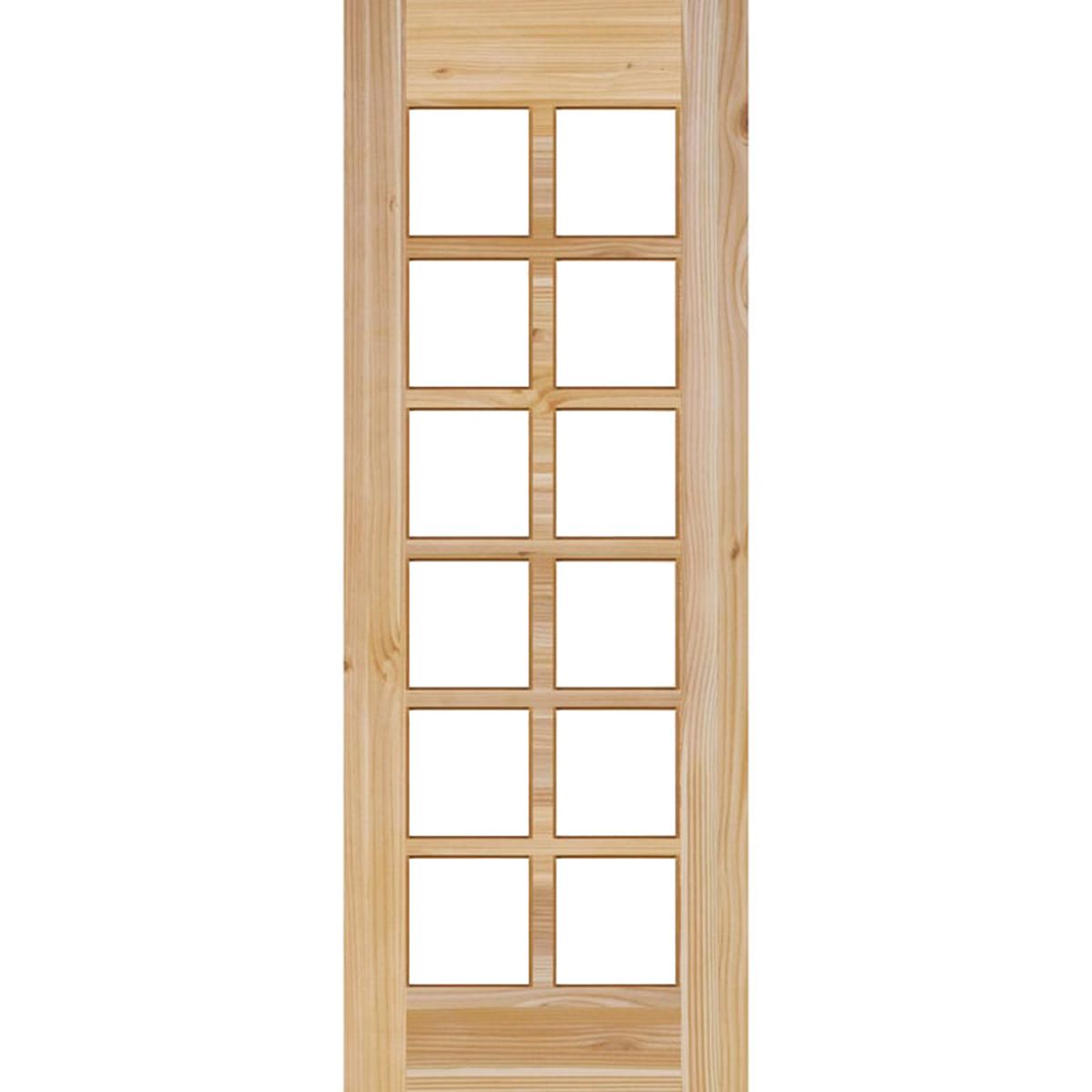 HOLZTEK - Puerta Exterior Madera pino oregón 85x200 cm Modelo 137 Natural