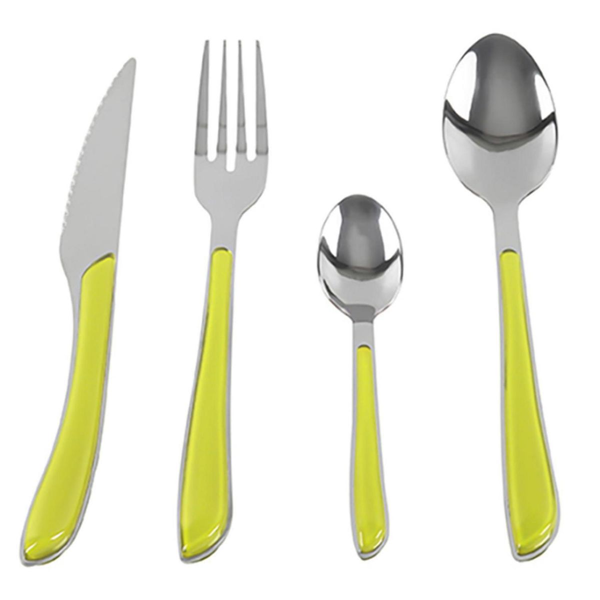 DORAL - Juego de Cuchillería Doral 24 Piezas Inoxidable Mangos Coloridos