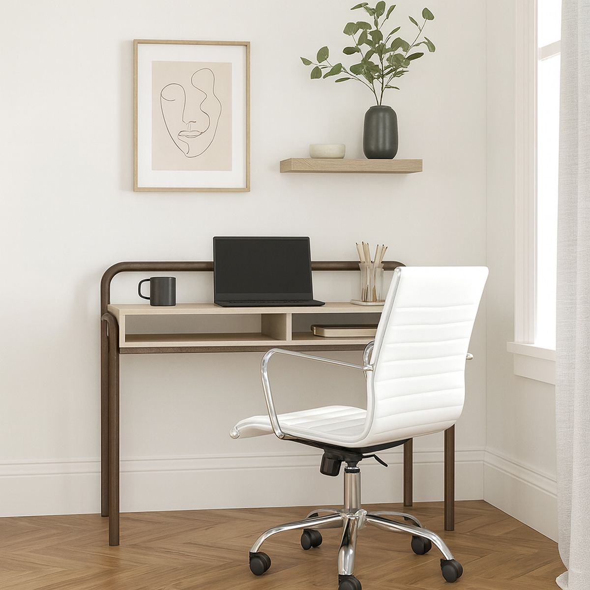 HOGA - Escritorio Connect Noce 116x86x44 cm