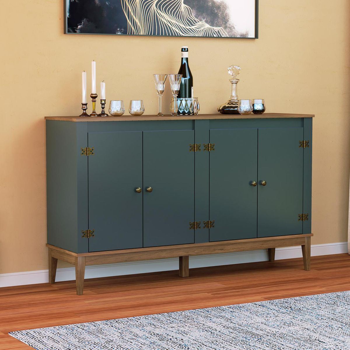 HOGA - Buffet Colonial Rústico 149x41x90 cm