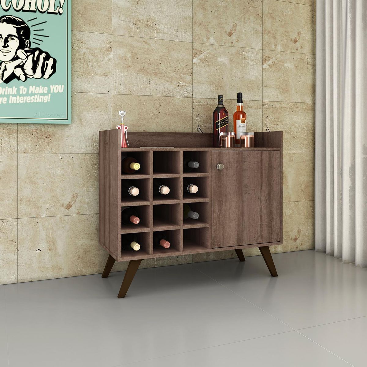 HOGA - Arrimo Ares Rústico 89x40x77 cm