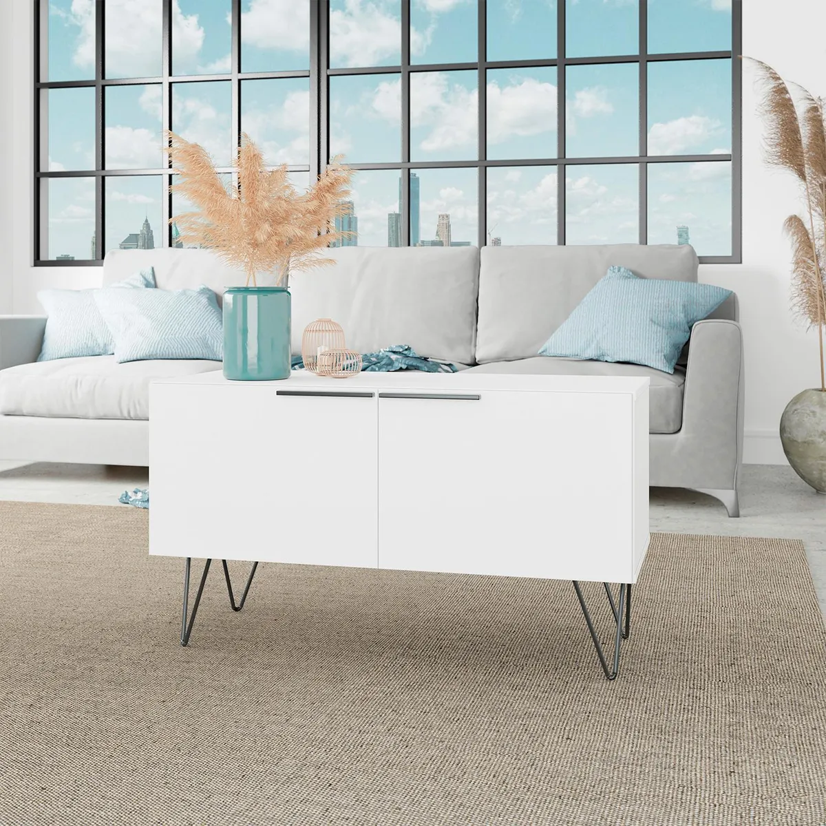 HOGA - Arrimo Phoenix Blanco 90x37x50 cm