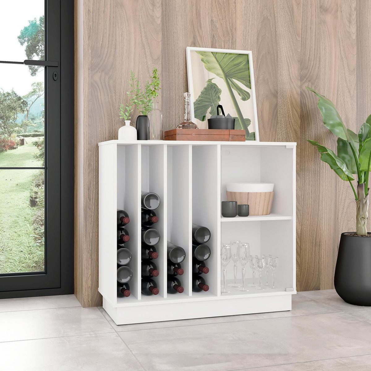 HOGA - Buffet Nort Blanco 90x35x82 cm