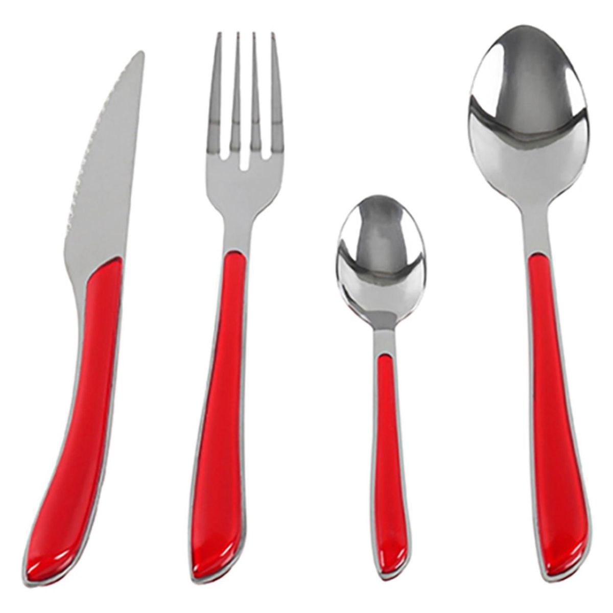 DORAL - Juego de Cuchillería Doral 24 Piezas Inoxidable Mangos Coloridos