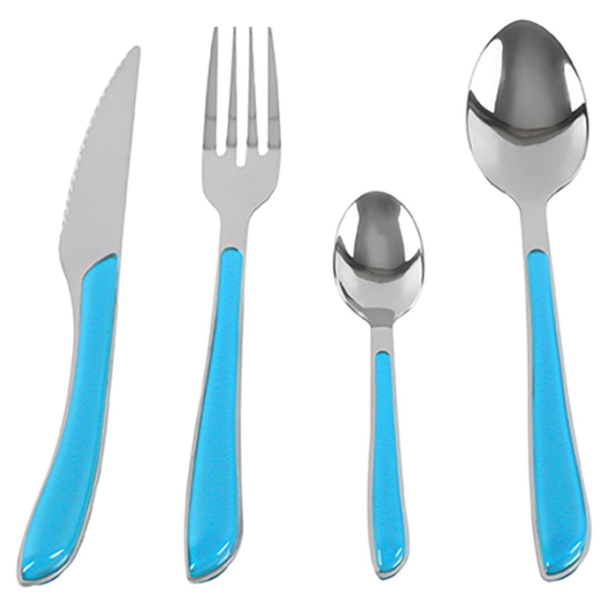 DORAL - Juego de Cuchillería Doral 24 Piezas Inoxidable Mangos Coloridos