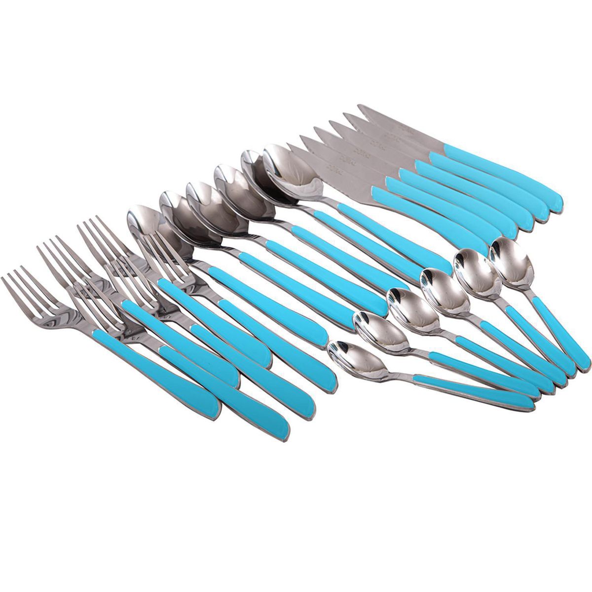 DORAL - Juego de Cuchillería Doral 24 Piezas Inoxidable Mangos Coloridos