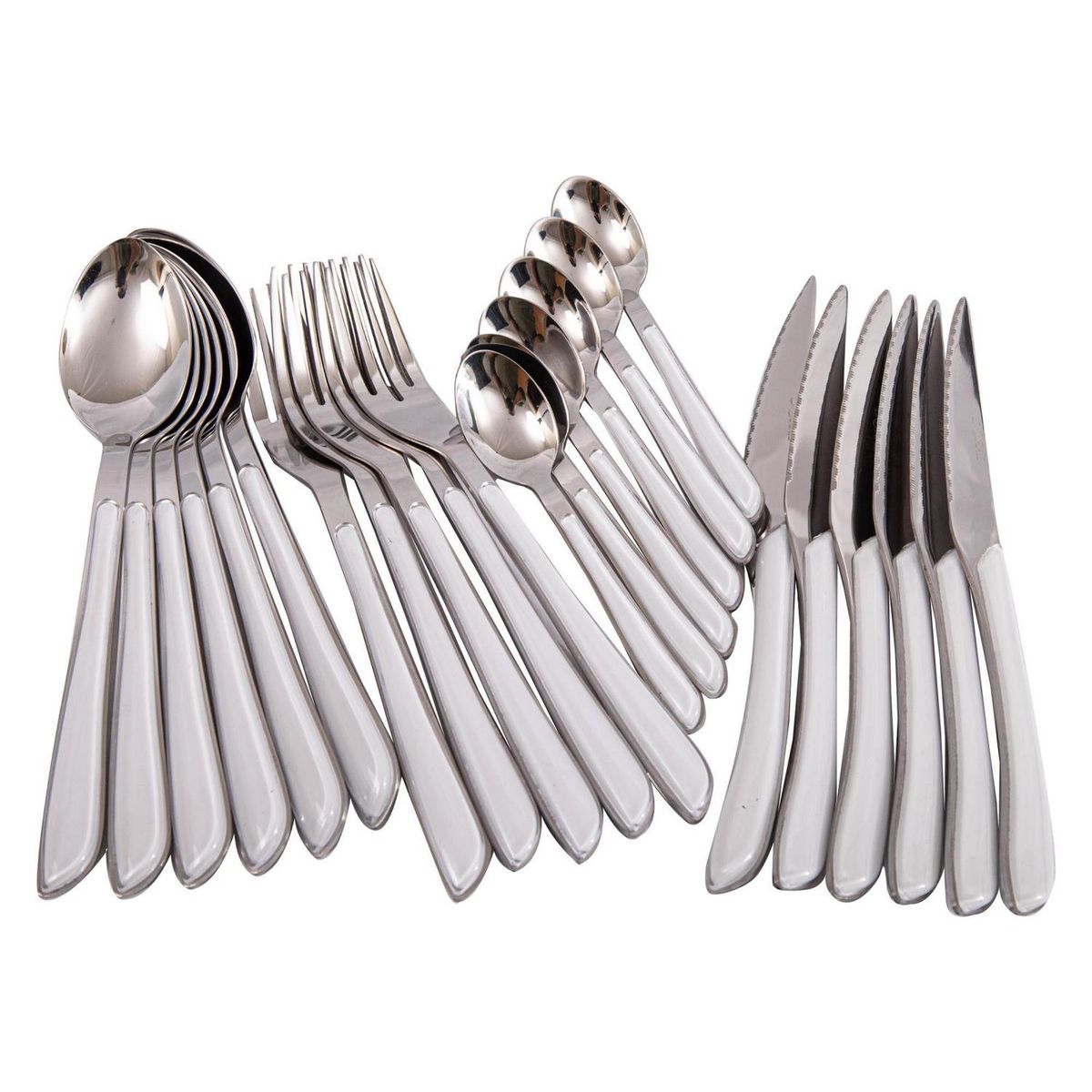 DORAL - Juego de Cuchillería Doral 24 Piezas Inoxidable Mangos Coloridos