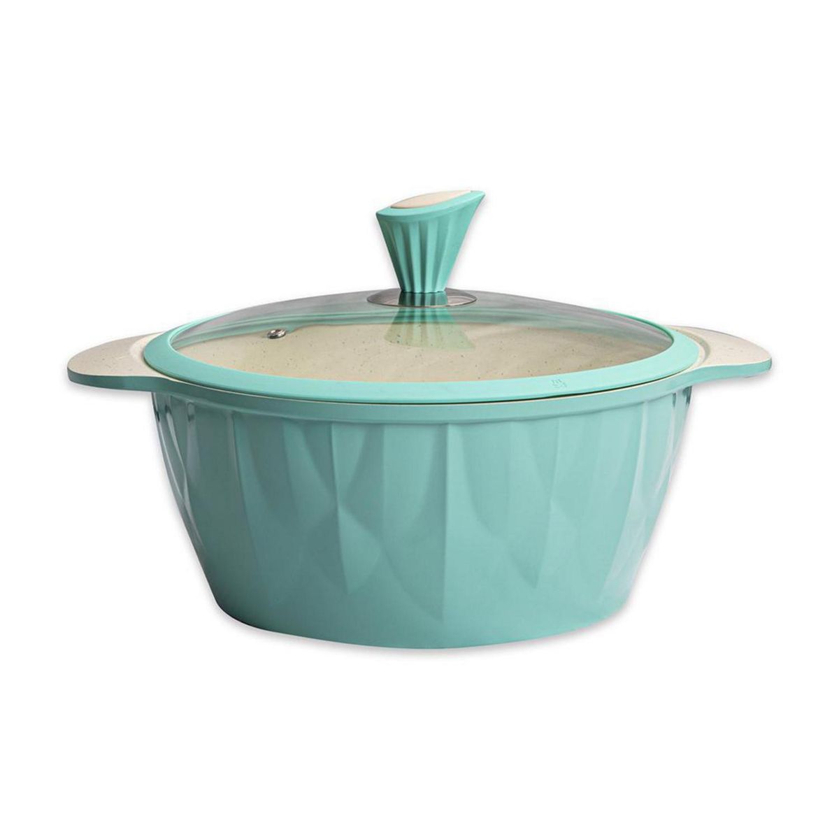 DORAL - Olla de Aluminio 28 cm 6 l Celeste Die Cast