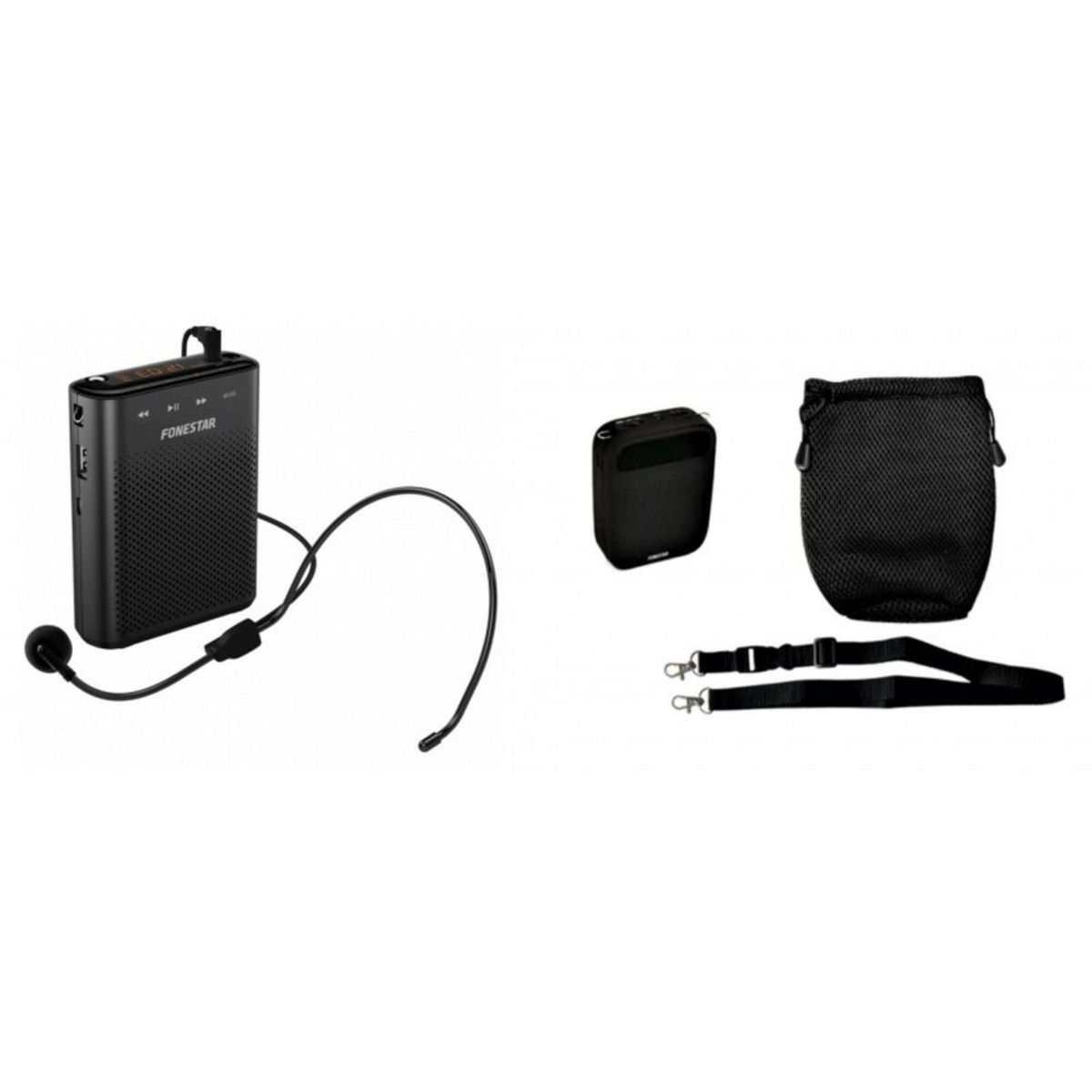 FONESTAR - Altavoz portátil recargable para charlas 30W USB SD MP3 Radio