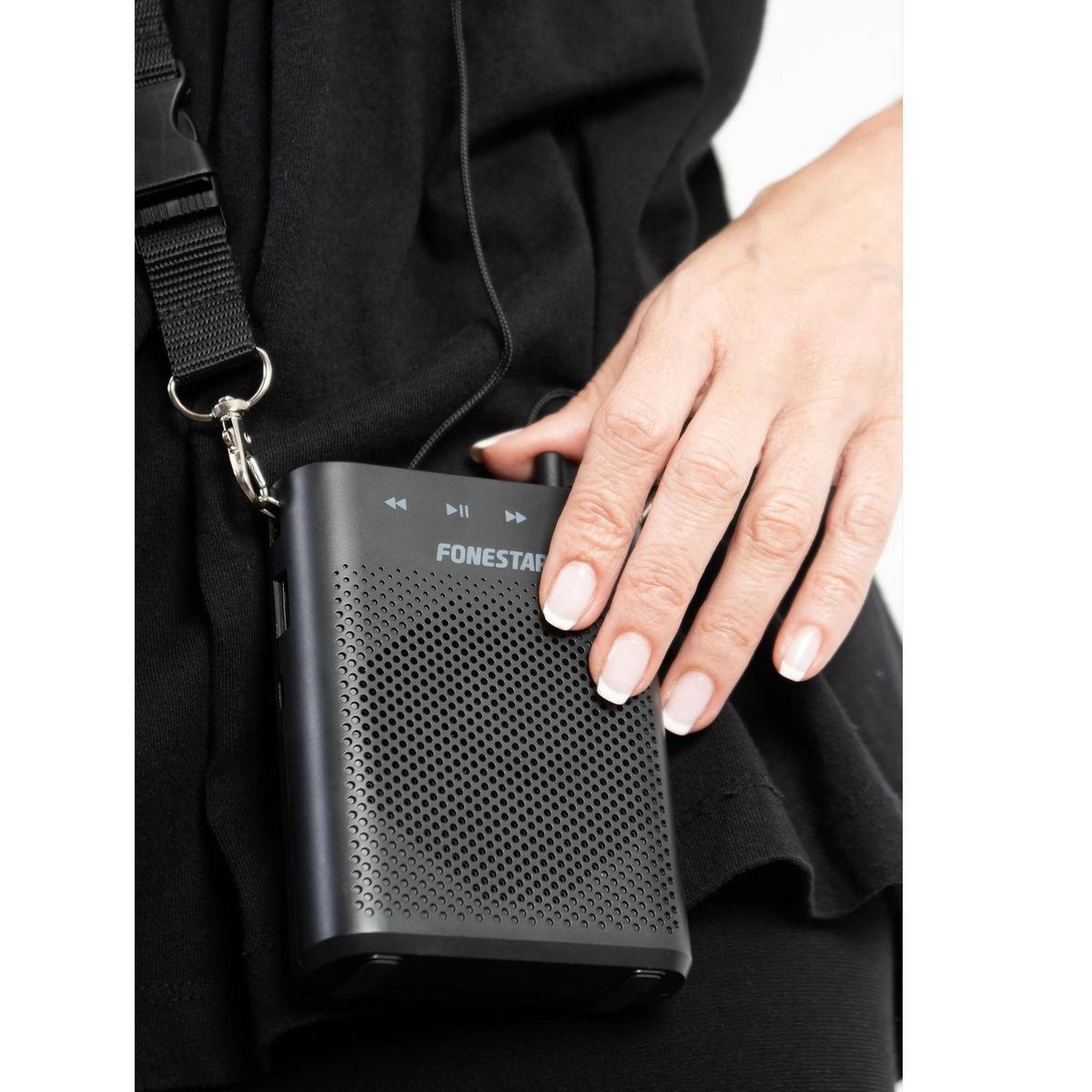 FONESTAR - Altavoz portátil recargable para charlas 30W USB SD MP3 Radio