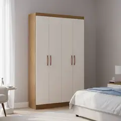 HOGA - Armario Multiuso Dueto 4 Puerta(s) 8 Repisa(s) 92xx32 cm Canela