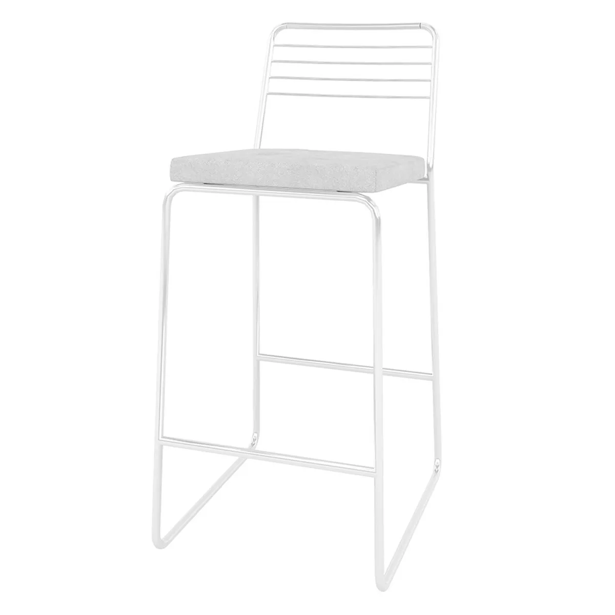 HOGA - Taburete Hudson Blanco 103x44x59 cm