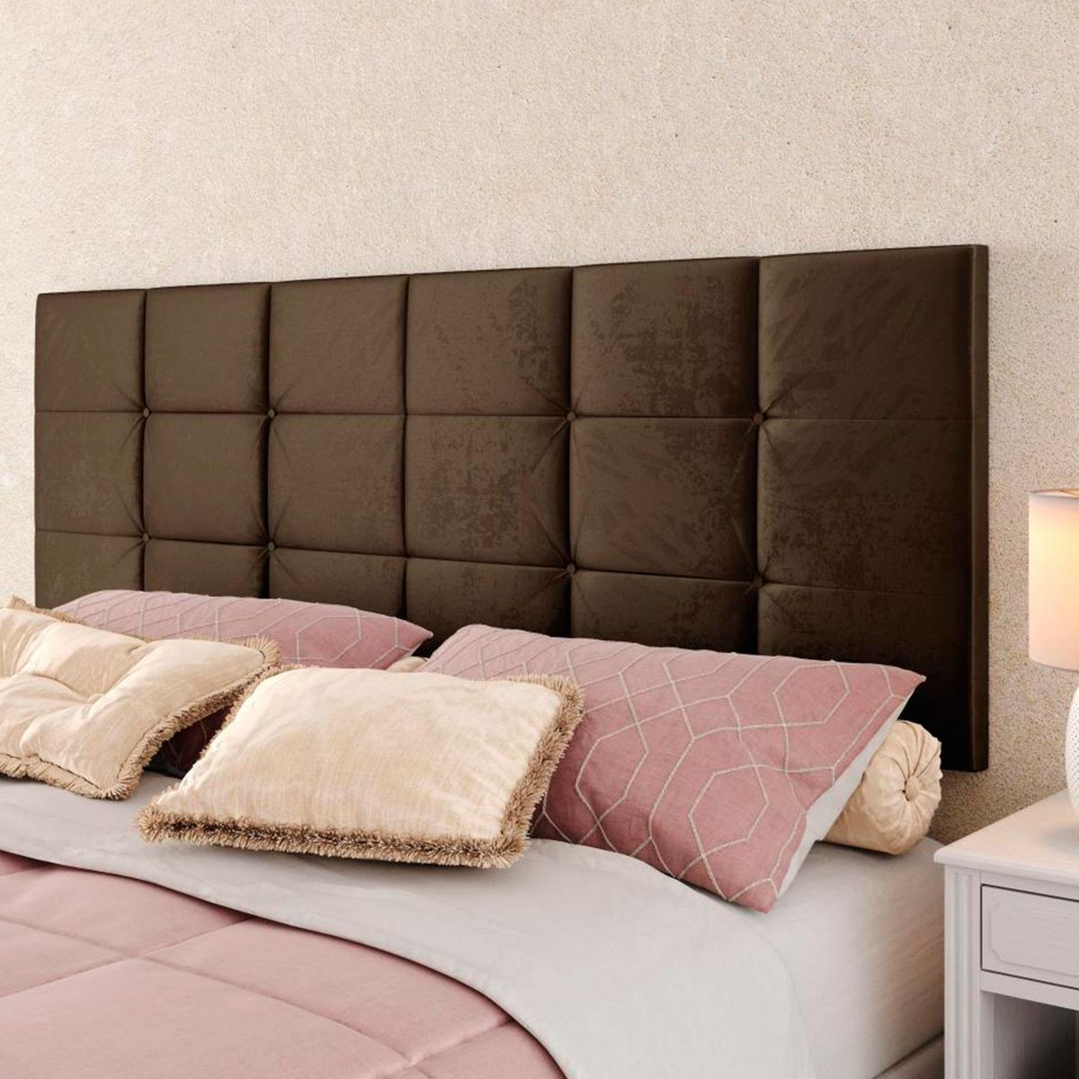 HOGA - Respaldo de Cama 2 plazas Bia Marrón