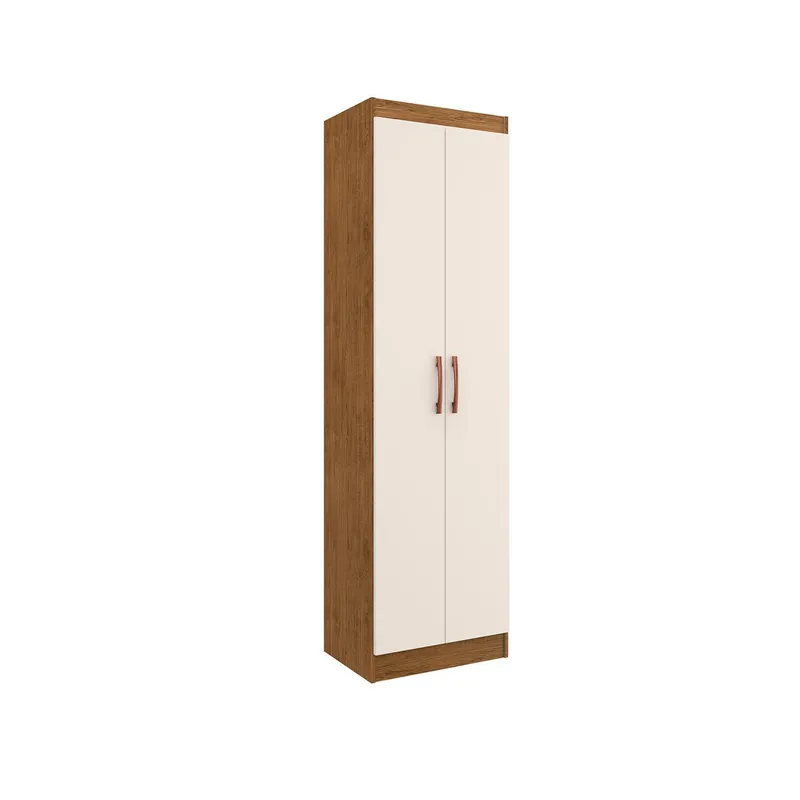 HOGA - Armario Multiuso Ibiza 2 Puerta(s) 4 Repisa(s) 52xx36 cm Canela/Blanco Invierno