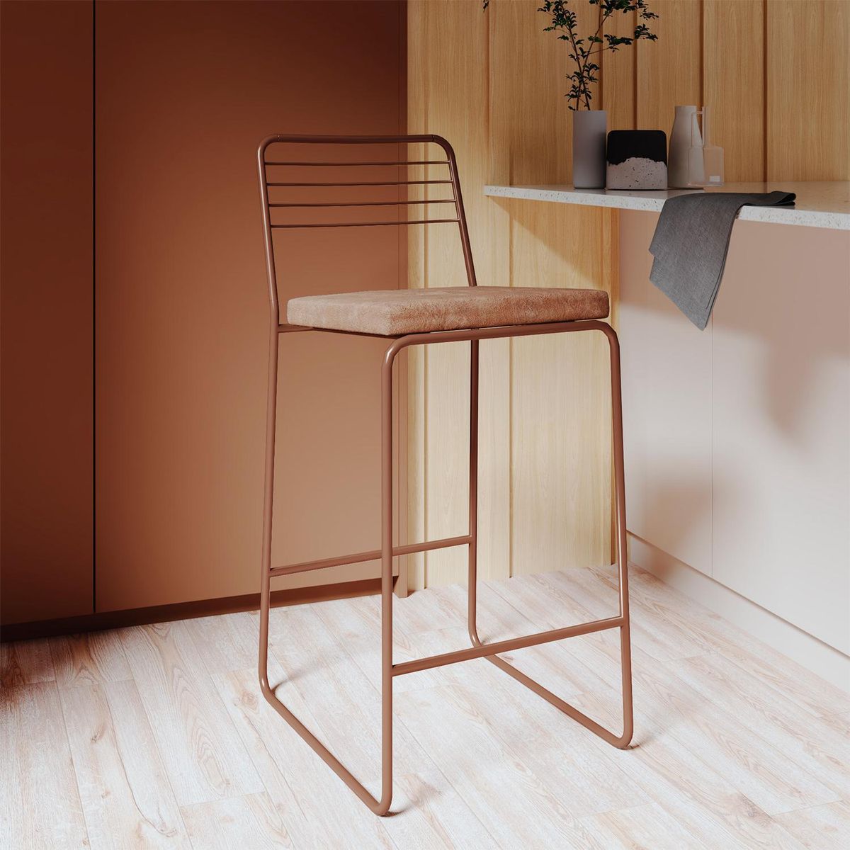 HOGA - Taburete Hudson Café 103x44x59 cm