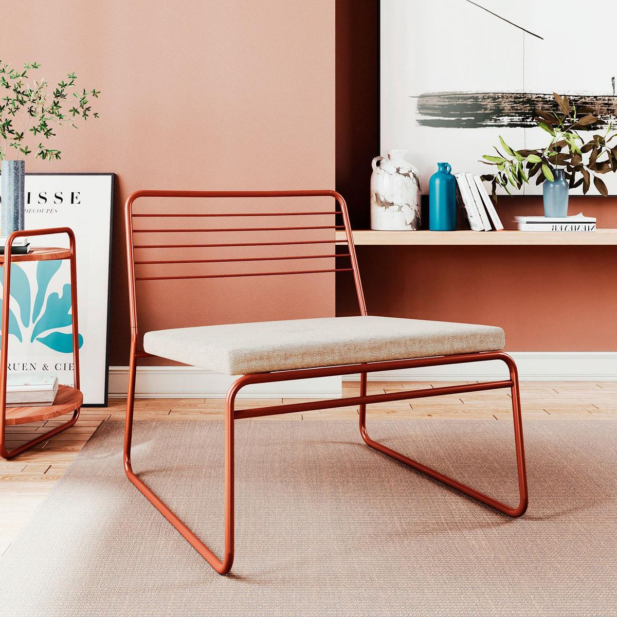 HOGA - Poltrona 1 cuerpo Bermont 62x66x71 cm Oro envejecido