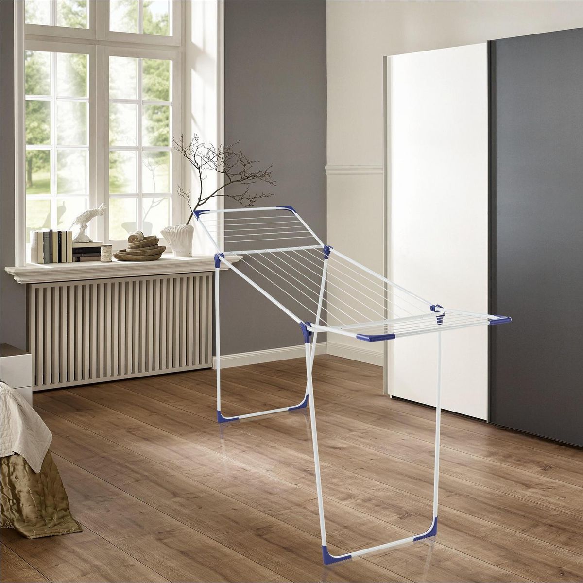 LEIFHEIT - Tendedero de Ropa con Alas Classic Plegable Metal 18 m Blanco