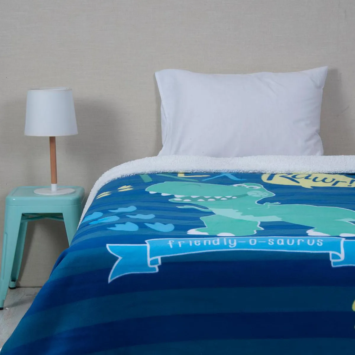 DISNEY - Frazada Polar Sherpa Toy Story Rex Infantil Diseño