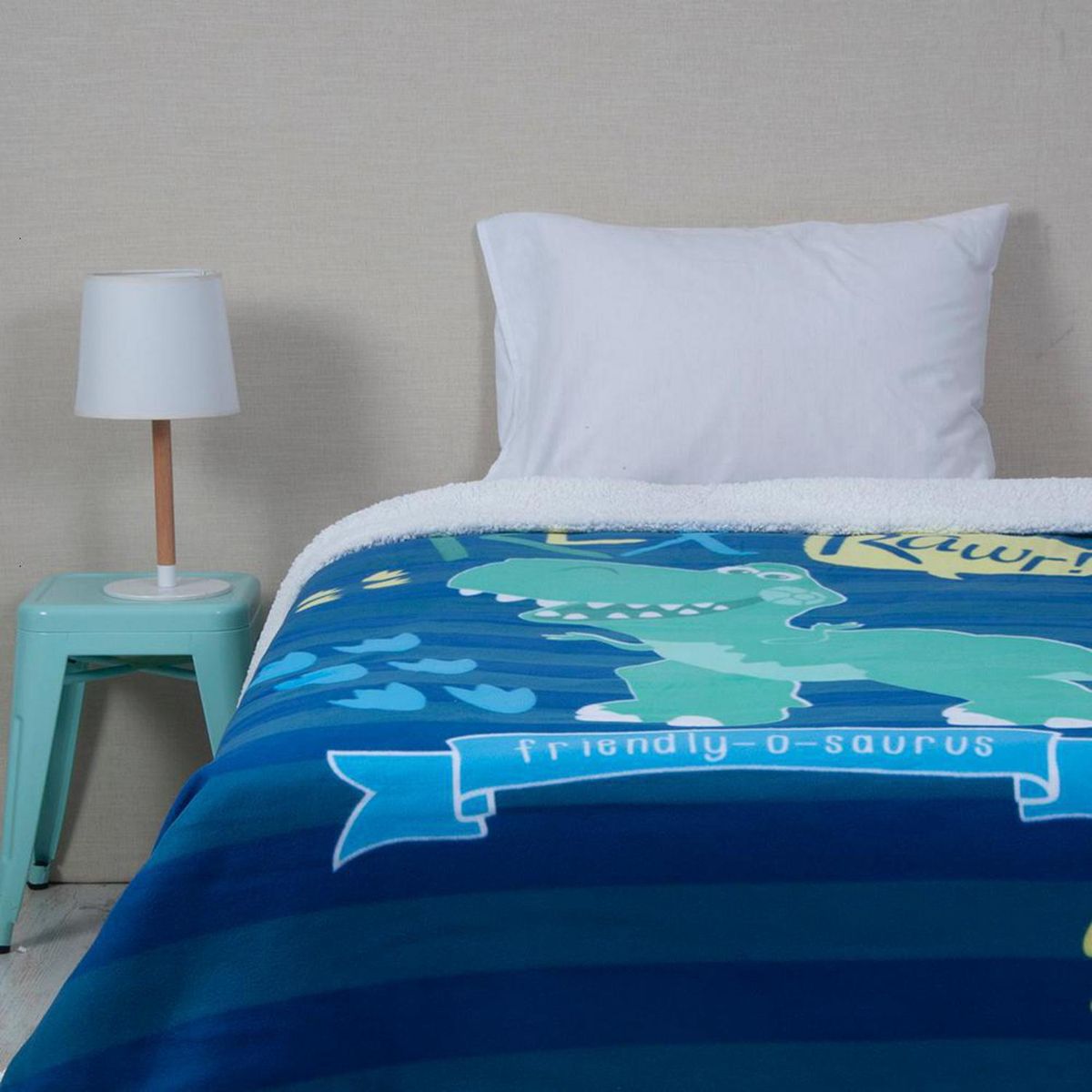 DISNEY - Frazada Polar Sherpa Toy Story Rex Infantil Diseño