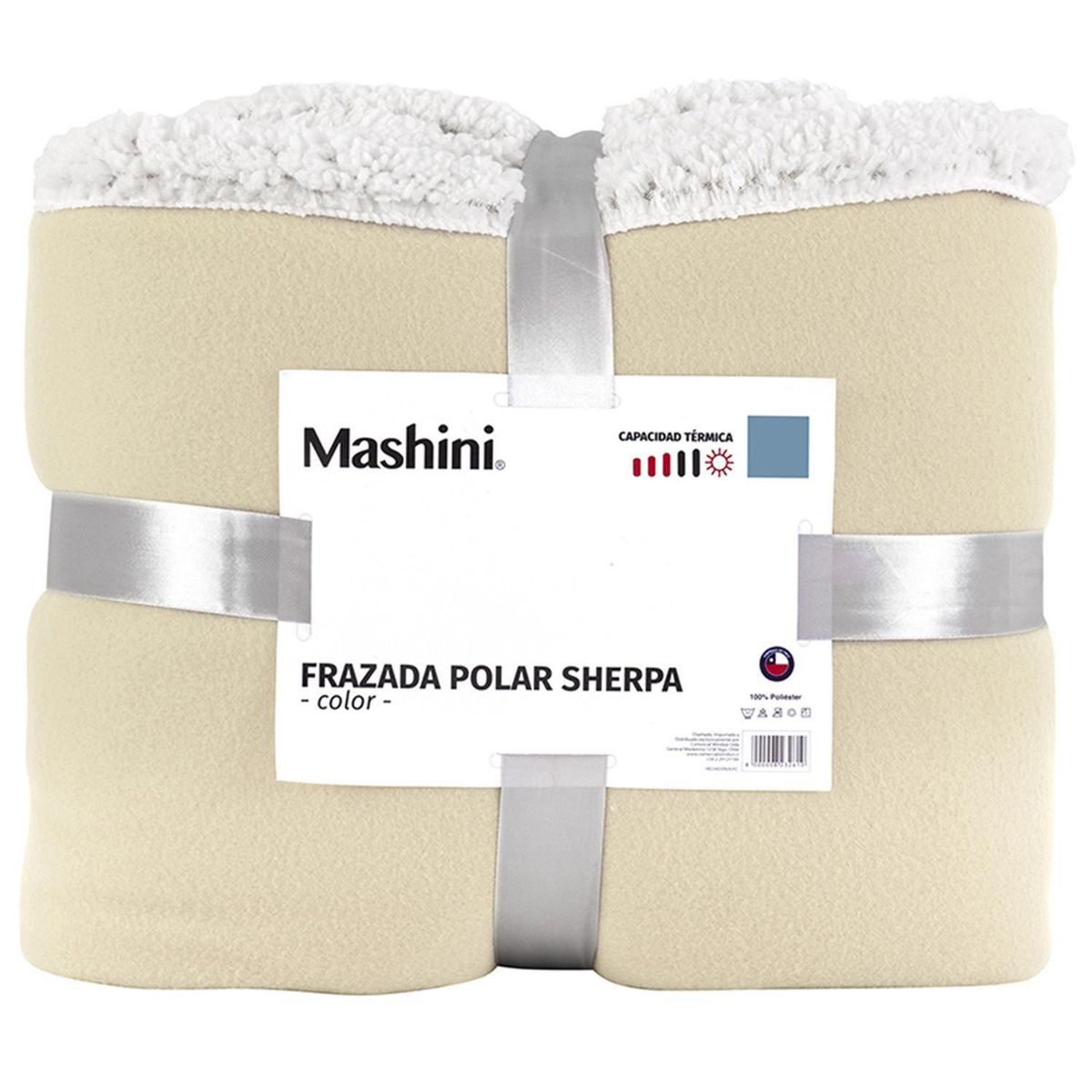 SOHOME - Frazada Polar Sherpa Lisa 2 plazas Beige
