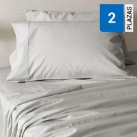 Sábana Liso 2 plazas 180 Hilos Gris
