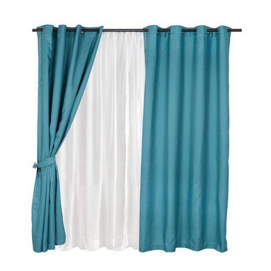 Set Cortina8 Piezas Argolla 140x220 cm Calipso Pucn