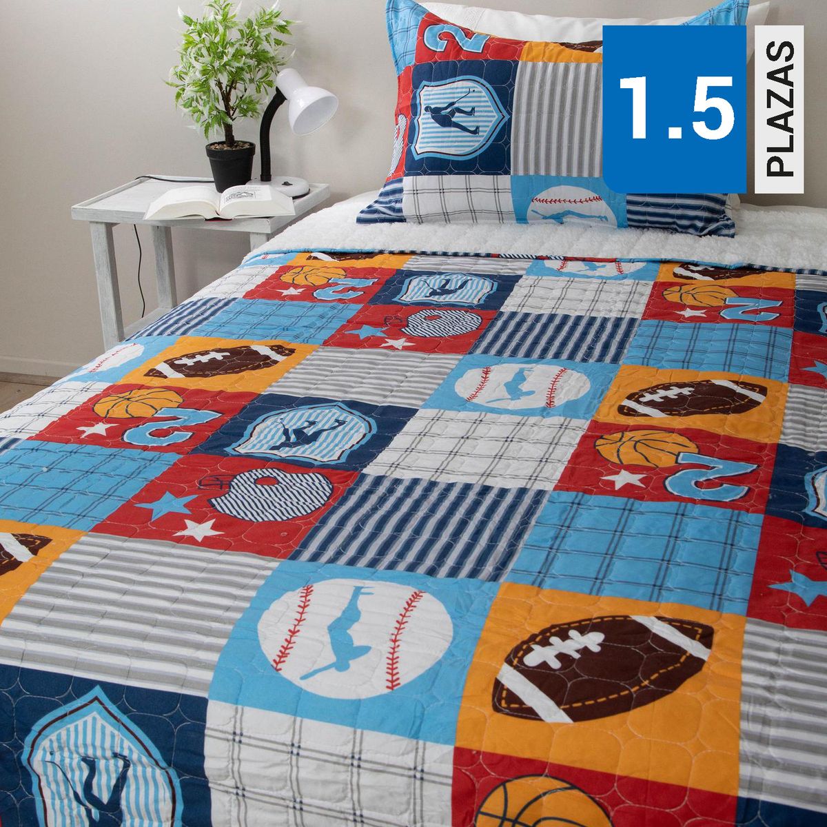 DORAL - Quilt Hadas Estampado 1.5 plazas
