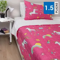 DORAL - Quilt Hadas Estampado 1.5 plazas