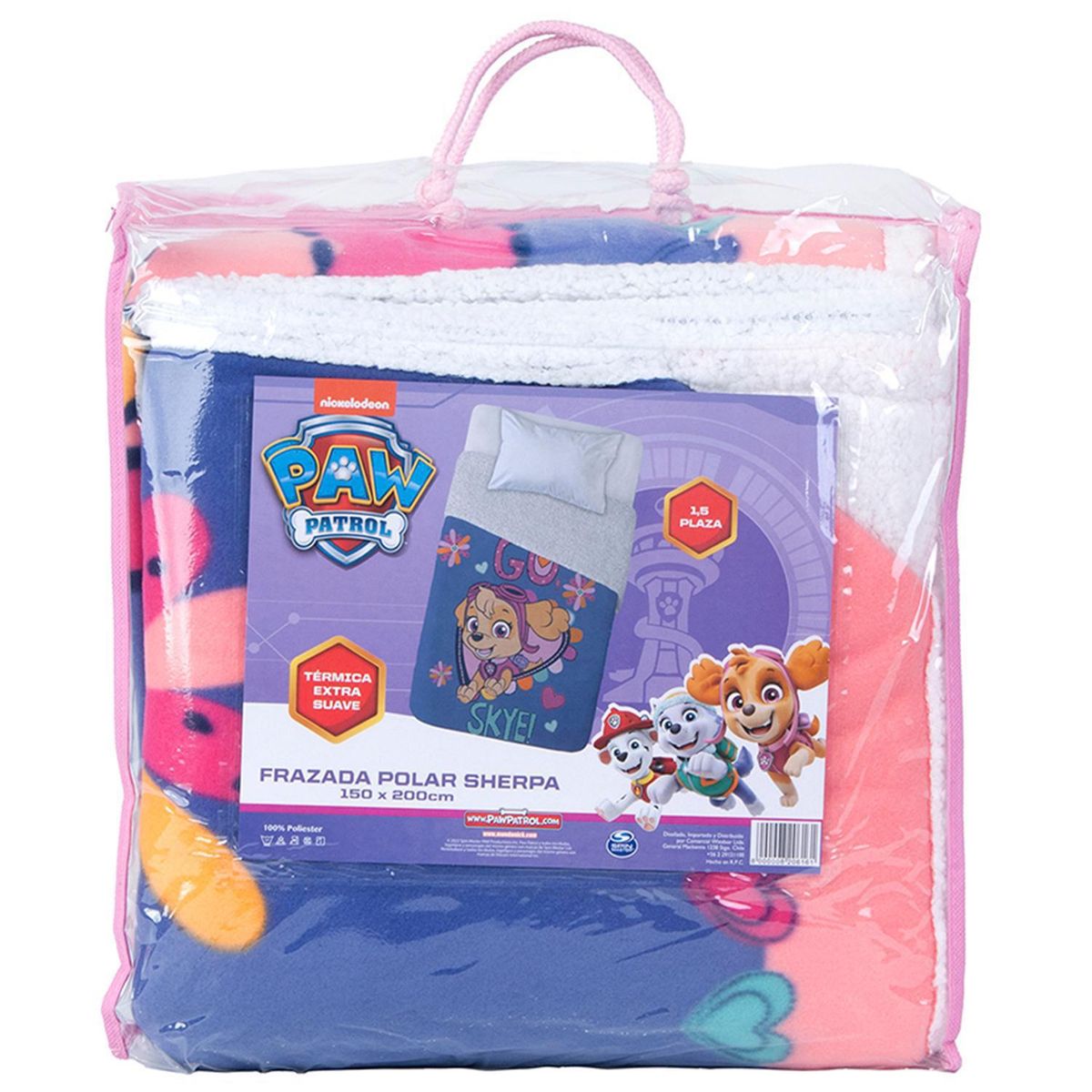 PAW PATROL - Frazada Polar Sherpa PWP Niña Go Skye Infantil Diseño