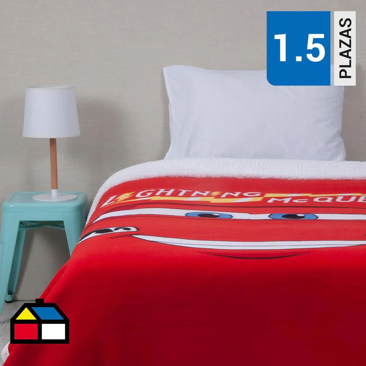 DISNEY - Frazada Polar Sherpa Cars Lightning Infantil Diseño