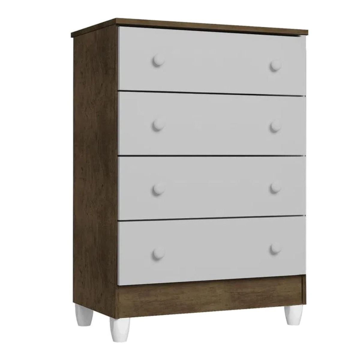 BE DESIGN - Cómoda 4 Cajón(es) Mel 64x92x43 cm Gris con café