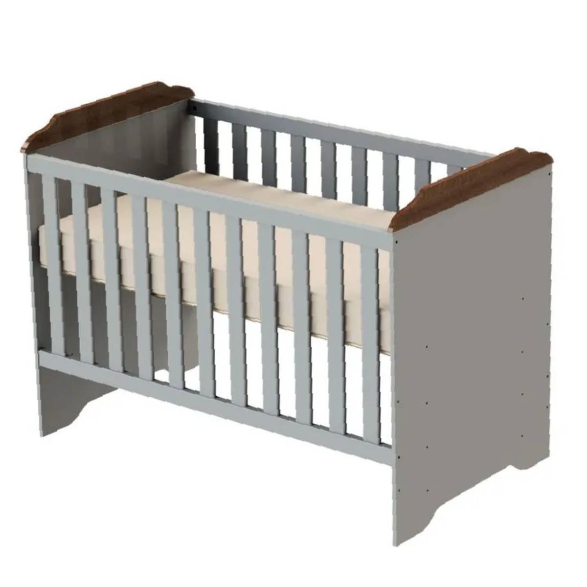 BE DESIGN - Cuna 3 funciones gris café Mel