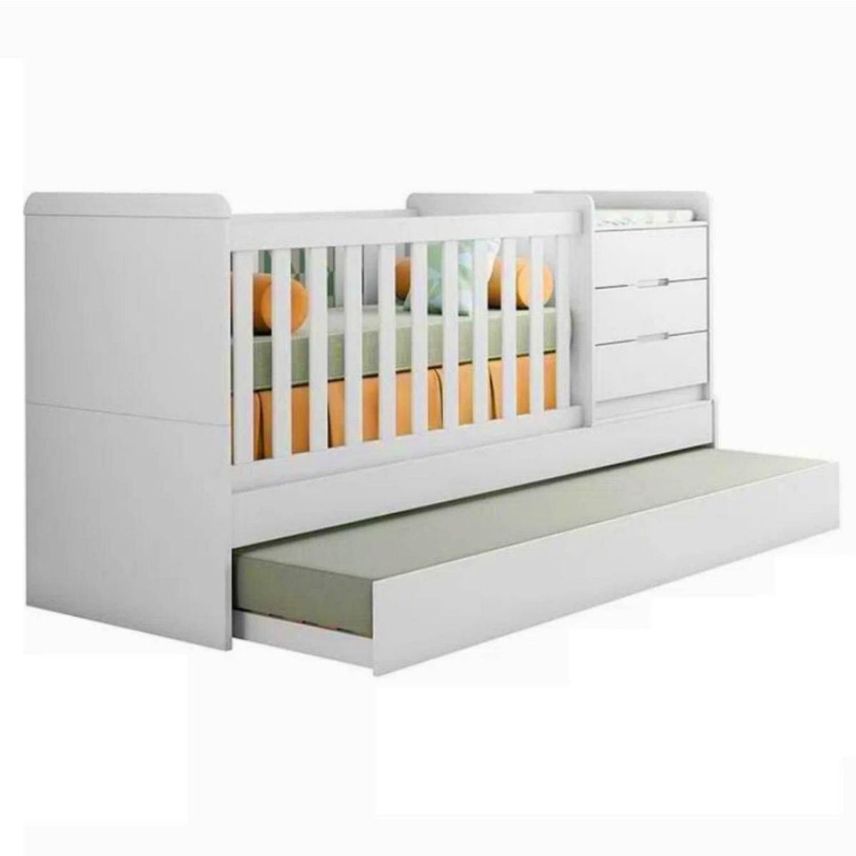 BE DESIGN - Cuna multifuncional Cleo blanco