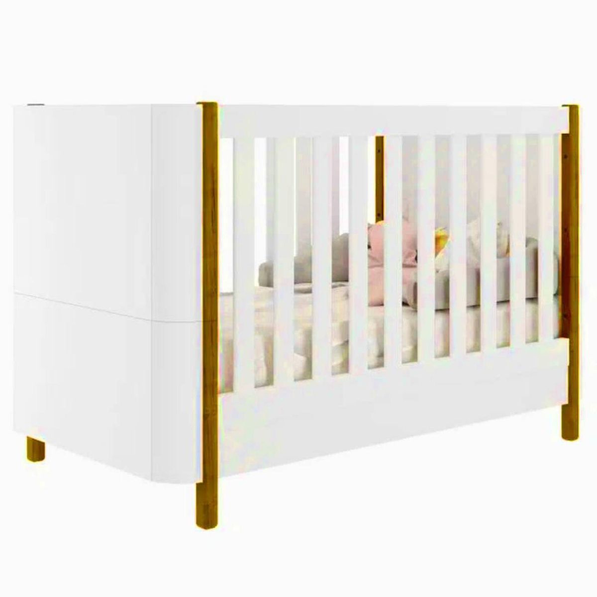 BE DESIGN - Cuna blanco miel 2 funciones Olivia