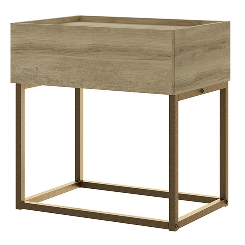 HOGA - Velador 1 Cajón(es) Home Design 54x55x39 cm Noce