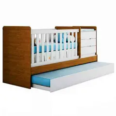 BE DESIGN - Cuna multifuncional Cleo blanco café