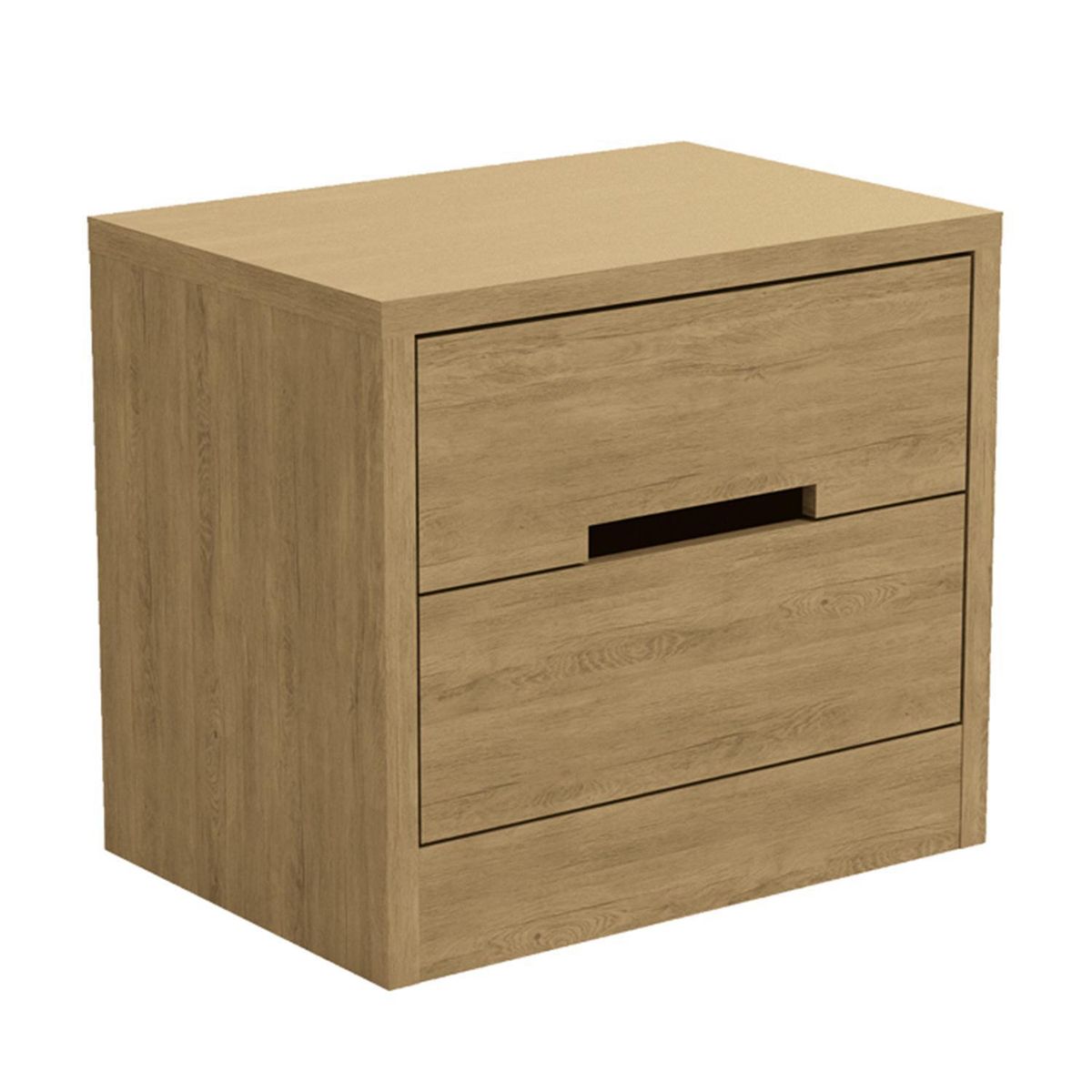 HOGA - Velador 2 Cajón(es) Genova 54x48x38 cm Castaño