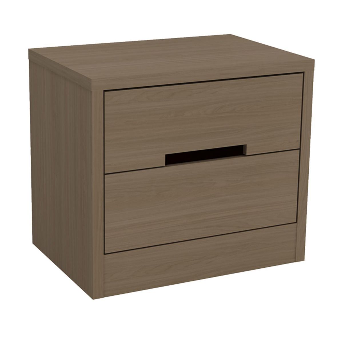 HOGA - Velador 2 Cajón(es) Capuccino 54x48x38 cm Capuccino