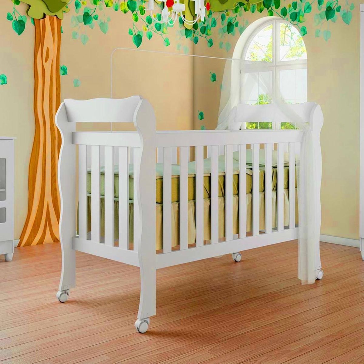 BE DESIGN - Cuna blanca 3 funciones Lila