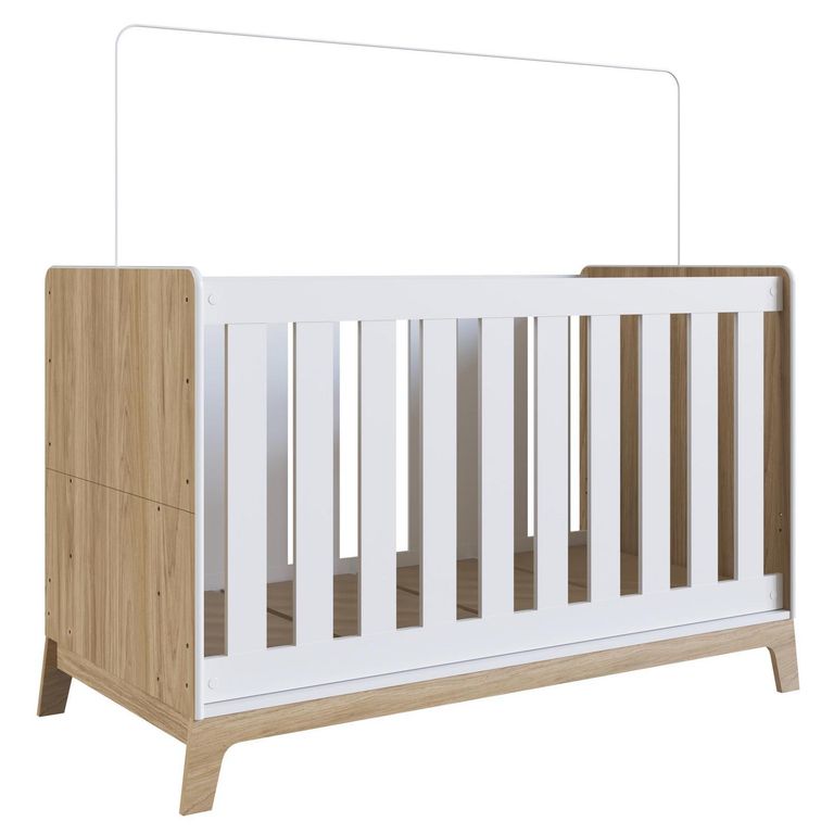 Cuna 3 Funciones Honey Blanco/Miel 86x68x136.6 cm