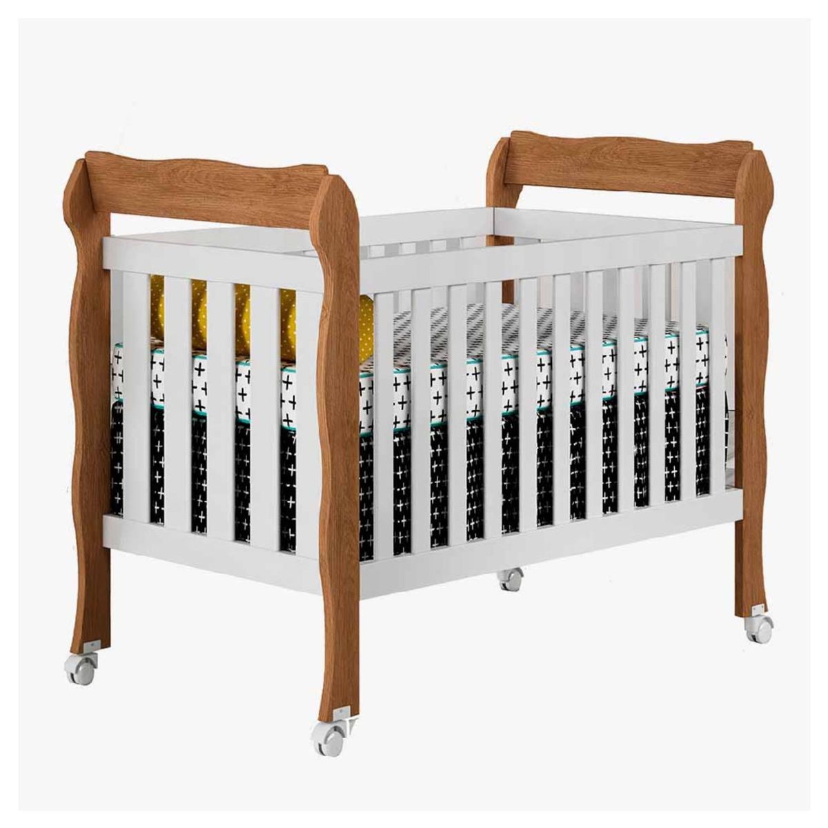 BE DESIGN - Cuna blanca café 3 funciones Lila