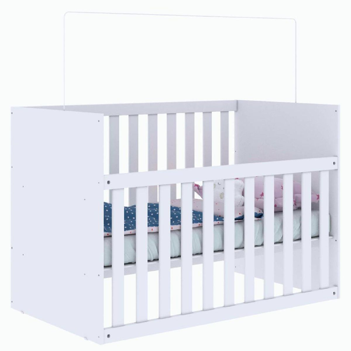 BE DESIGN - Cuna blanca Gabi con barandas ajustables