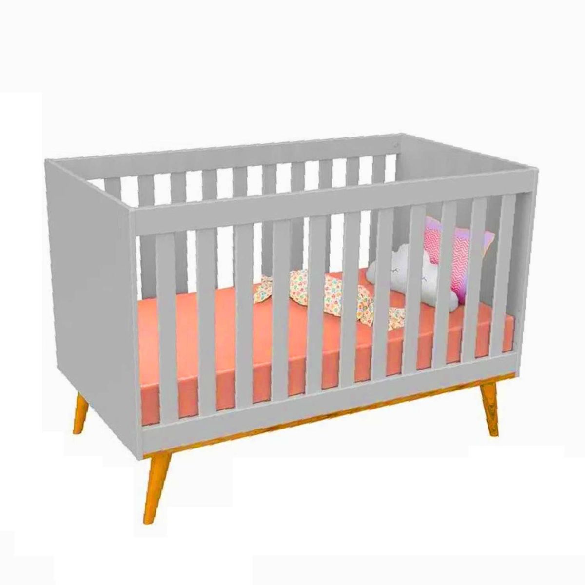 BE DESIGN - Cuna 3 funciones gris miel Ludmila