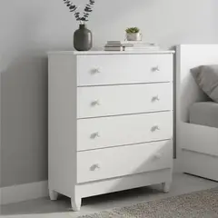 BE DESIGN - Cómoda 4 Cajón(es) Mel 64x92x43 cm Blanco