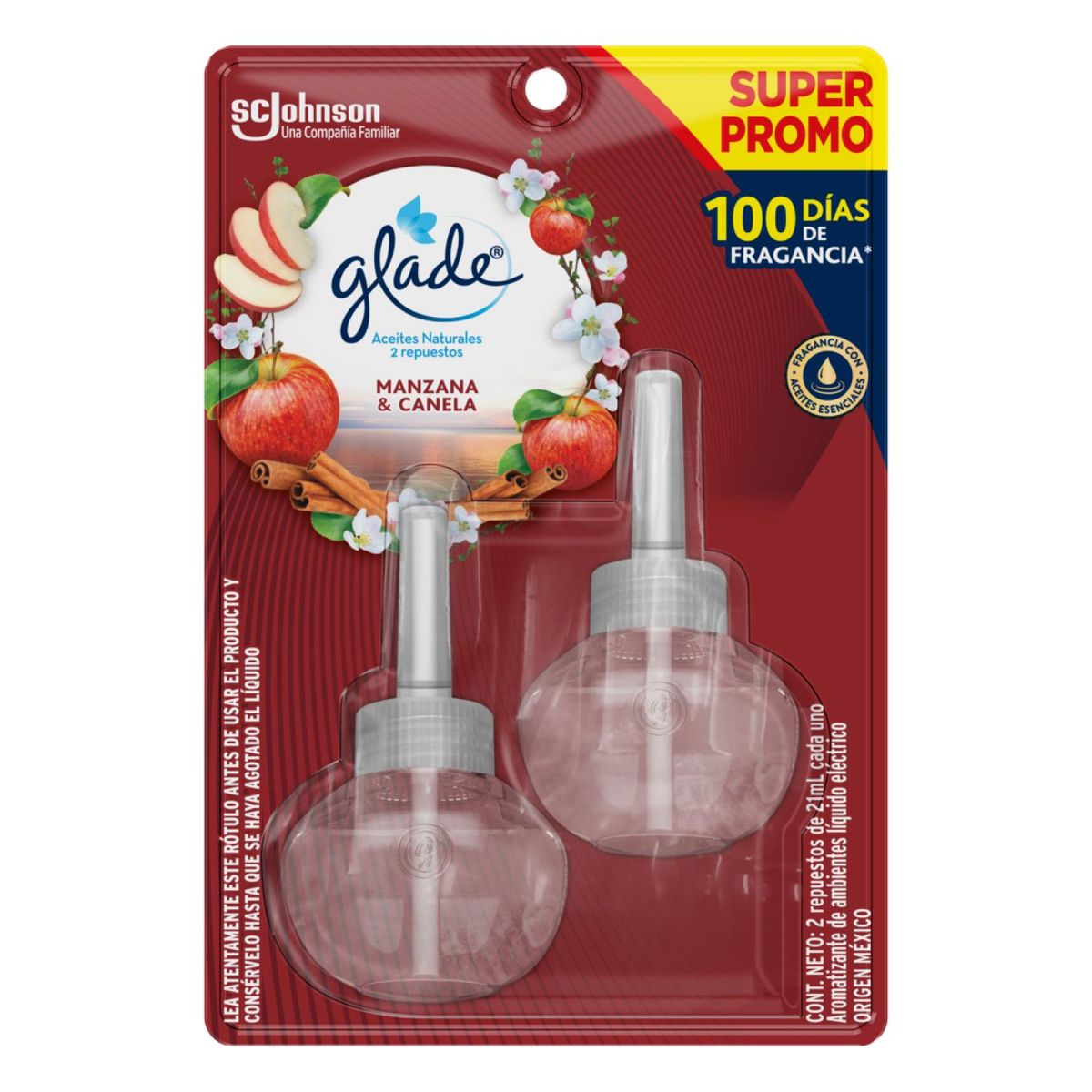 GLADE - Desodorante Ambiental Manzana Canela 21 ml