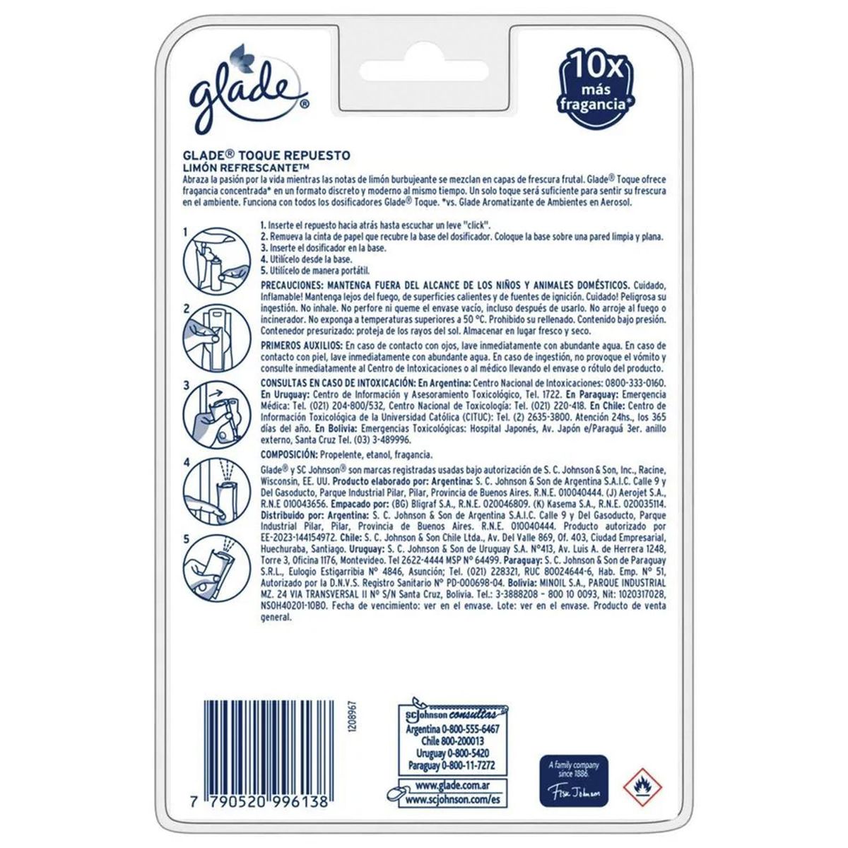 GLADE - Desodorante Ambiental Limón 