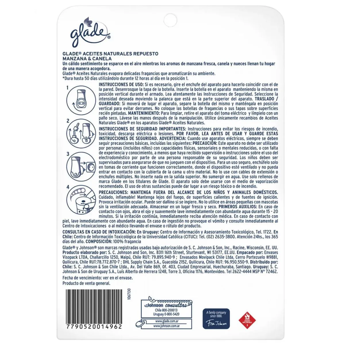 GLADE - Desodorante Ambiental Manzana Canela 21 ml