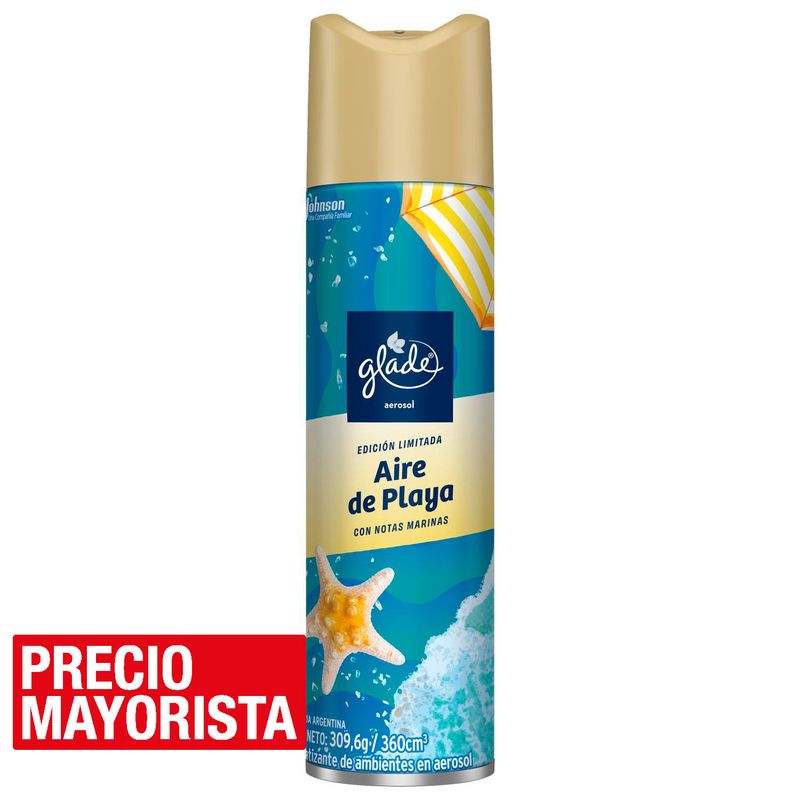 GLADE - Desodorante ambiental aerosol Aire de Playa 360 cc